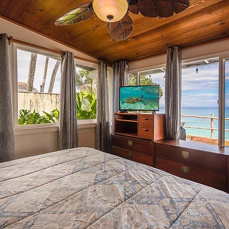 Hawaii Oceanfront Beach House Paradise On The Beach Family Activities ハレイワ エクステリア 写真